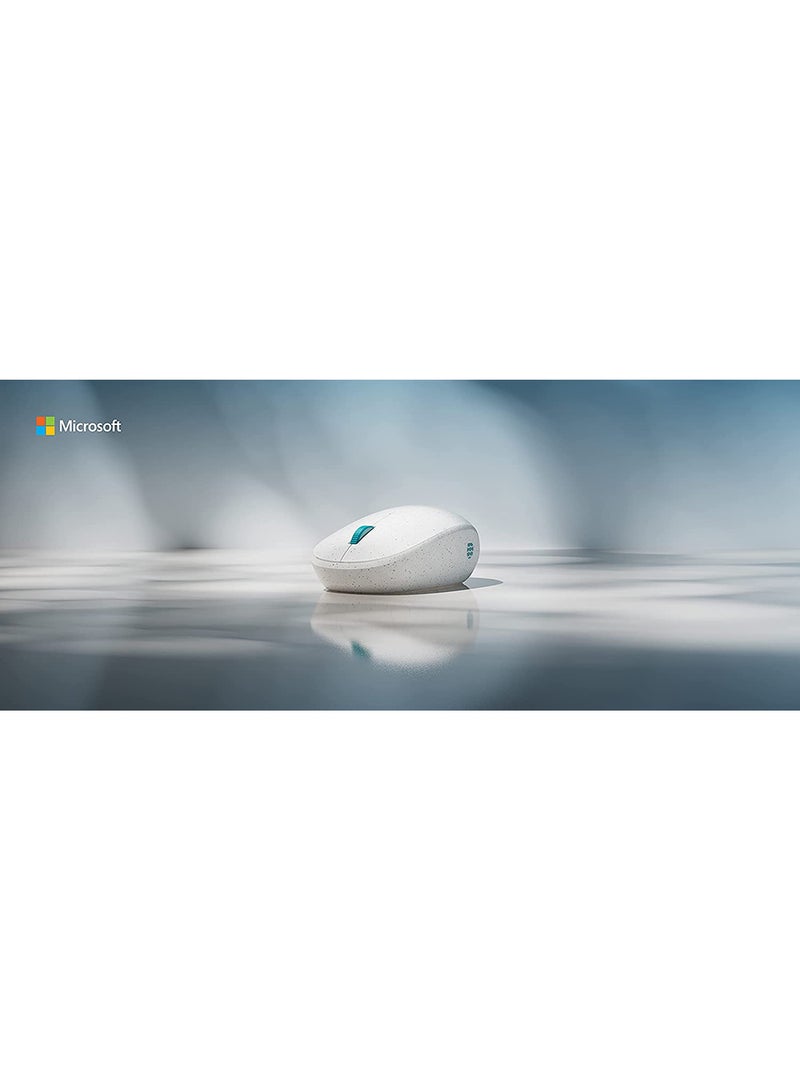 Microsoft - Ocean Plastic Mouse Made from 20% Recycled Ocean Waste, Comfortable Design, Right/Left Hand Use, Wireless Bluetooth Mouse for PC/Laptop/Desktop, Works with for Mac/Windows Computers White - Image 1