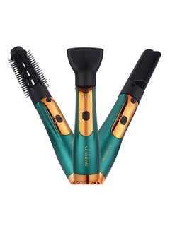 Sunhome 3-In-1 Hair Dryer Brush Green  - Image 1