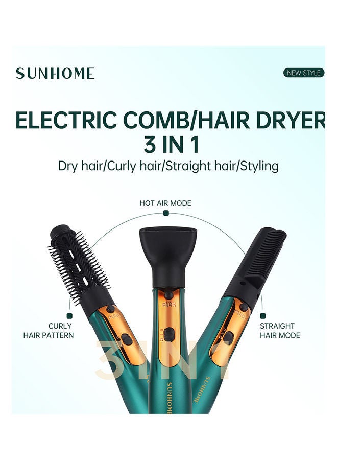 صن هوم فرشاة مجفف شعر 3 في 1 أخضر - Image 4