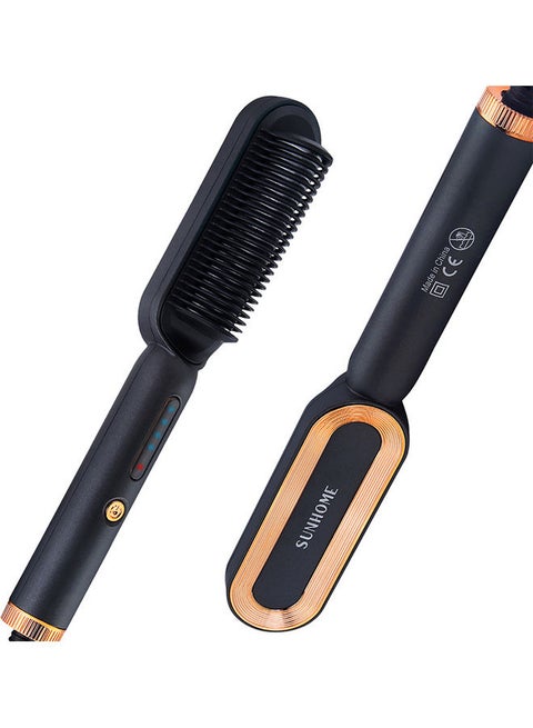 Hair Straightening And Curling Comb Grey