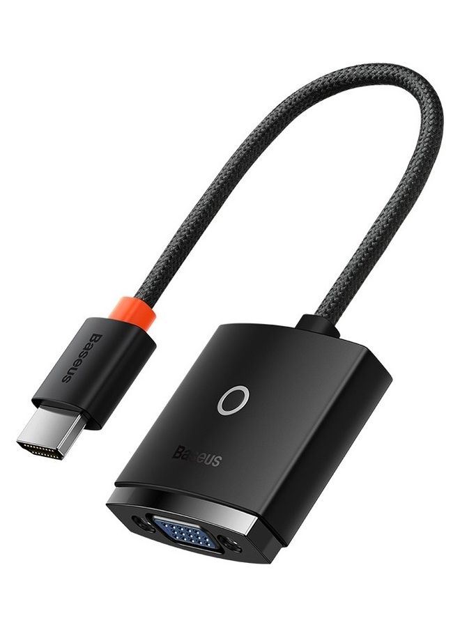 بيسوس - محول HDMI إلى VGA لأجهزة الكمبيوتر المكتبية والكمبيوتر المحمول وشاشة الكمبيوتر وجهاز العرض والتلفزيون عالي الدقة وجهاز Chromebook وRaspberry Pi وRoku وXbox وPS5 وPS4 والمزيد - Image 1