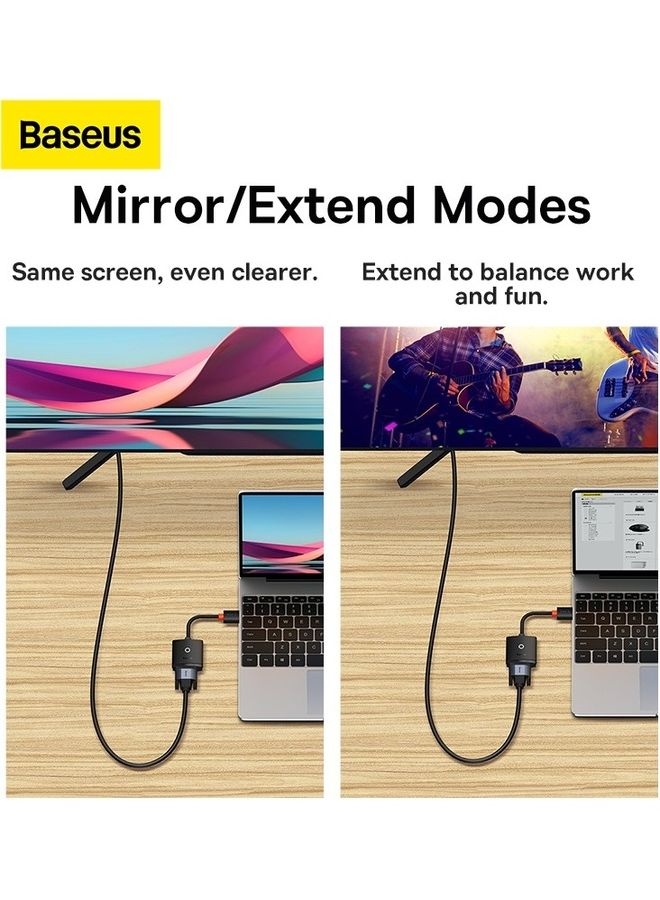 بيسوس - محول HDMI إلى VGA لأجهزة الكمبيوتر المكتبية والكمبيوتر المحمول وشاشة الكمبيوتر وجهاز العرض والتلفزيون عالي الدقة وجهاز Chromebook وRaspberry Pi وRoku وXbox وPS5 وPS4 والمزيد - Image 1