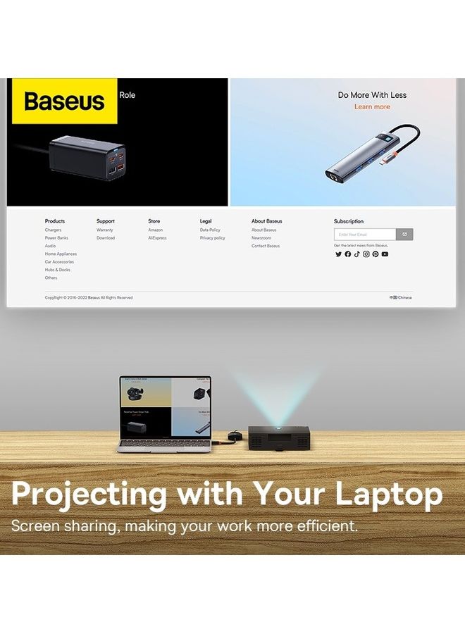 بيسوس - محول HDMI إلى VGA لأجهزة الكمبيوتر المكتبية والكمبيوتر المحمول وشاشة الكمبيوتر وجهاز العرض والتلفزيون عالي الدقة وجهاز Chromebook وRaspberry Pi وRoku وXbox وPS5 وPS4 والمزيد - Image 1