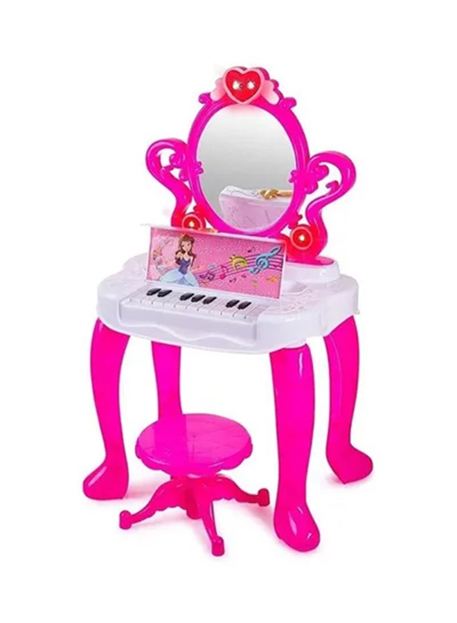 Beauty Dresser Vanity Makeup Play Set Girls Dressing Table With Mirror And Music 43.5X31.5X72.5cm  - Image 2