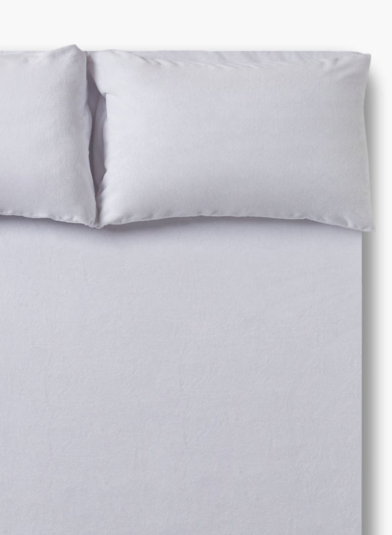 أمال غطاء حماية للفراش مضاد للماء ومصنوع من الصوف المرجاني من تشكيلة هوم إسينشال - مقاس  200x200+33 سم بوليستر أبيض سادة Super King - Image 5