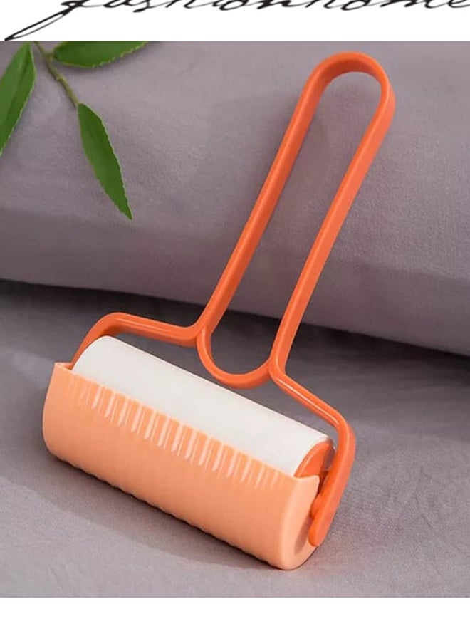 fashionhome Sticky Clothes Hair Remover Lint Roller Brush Orange 18x11cm  - Image 2