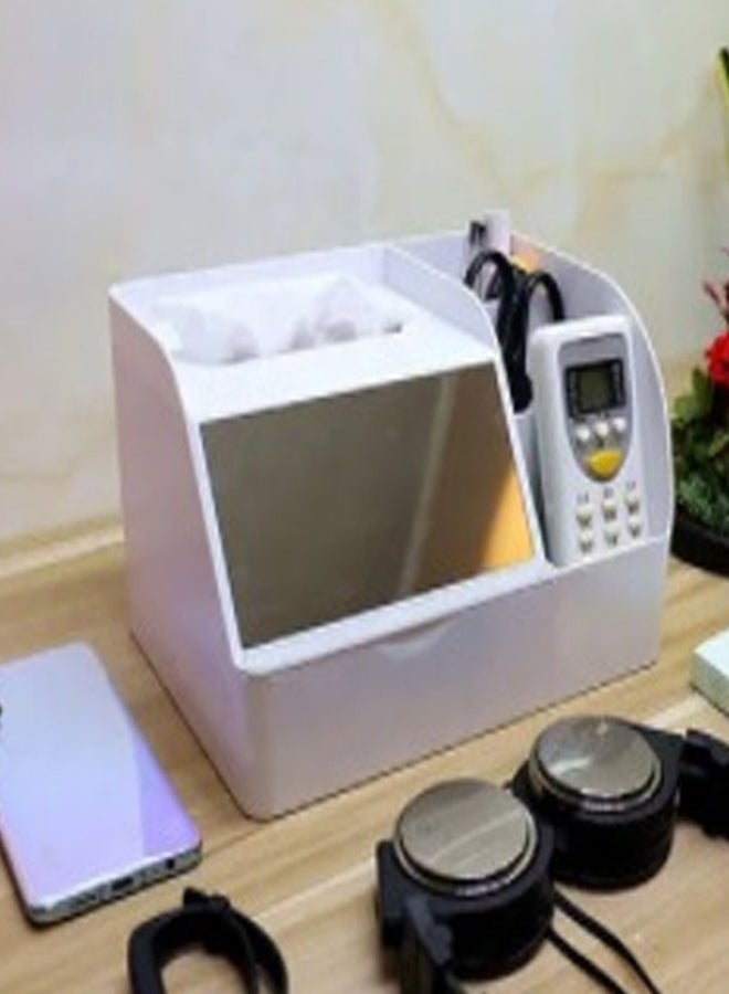 fashionhome Wireless Charging Mobile Holder with Tissue Storage Box White - Image 1