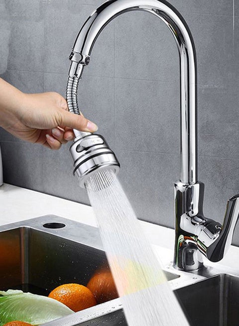 360 Rotating Kitchen Faucet Nozzle Aerator Silver