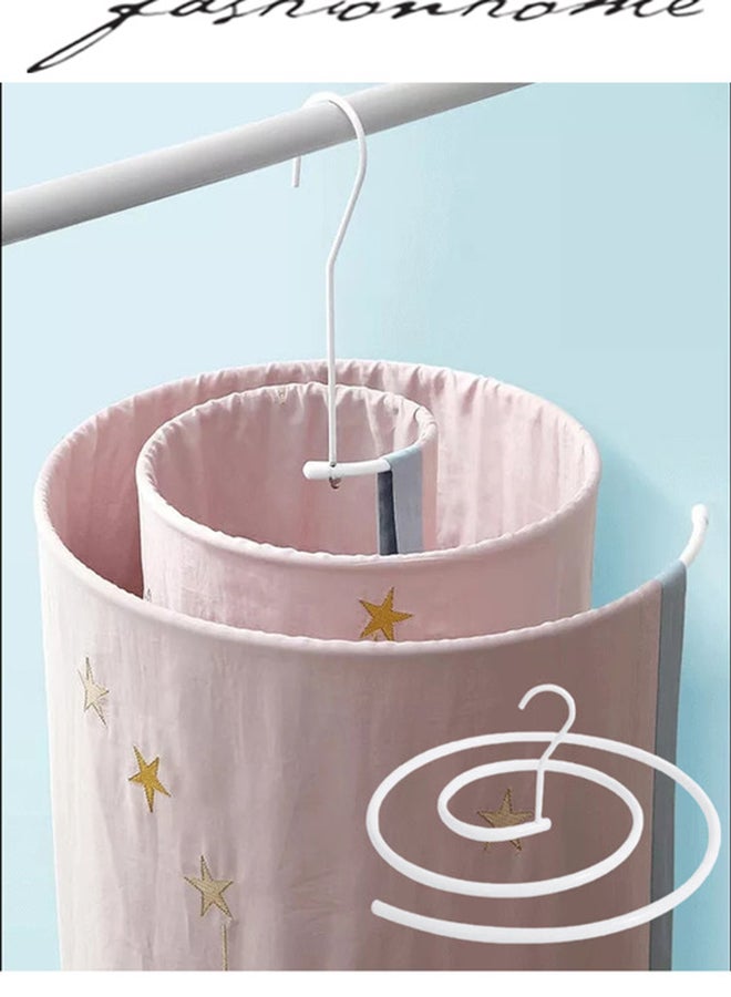 fashionhome Stainless Steel Round Spiral Sheets Hanger Silver 37 x 0.8cm - Image 2