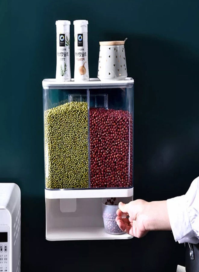 fashionhome Wall Mounted Plastic Storage Box Transparent 24.5x9.5x31cm - Image 1