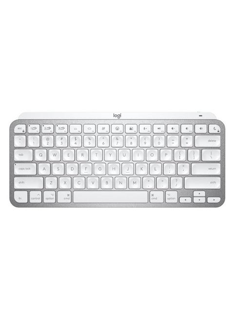 MX Keys Mini FOr Mac Minimalist Wireless Illuminated Keyboard, Compact, Bluetooth, Backlit Keys, USB-C, Tactile Typing, Compatible With Apple macOS, iPAd OS, Metal Build, US Layout Grey