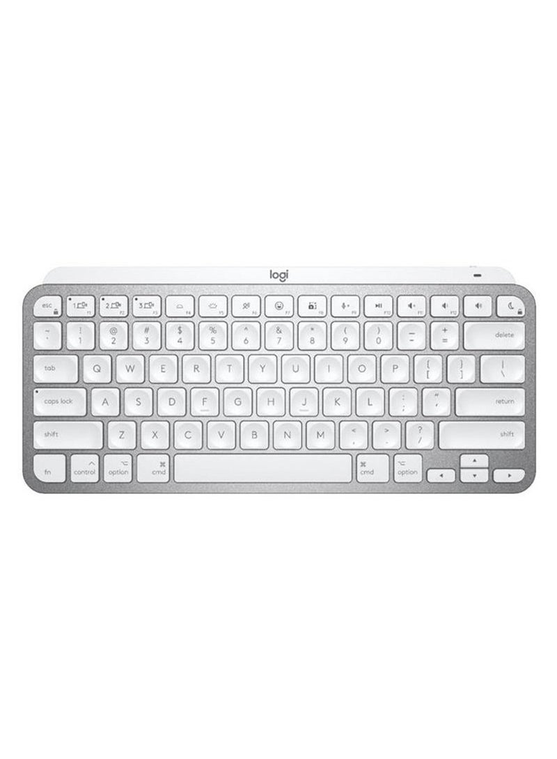 Logitech MX Keys Mini FOr Mac Minimalist Wireless Illuminated Keyboard, Compact, Bluetooth, Backlit Keys, USB-C, Tactile Typing, Compatible With Apple macOS, iPAd OS, Metal Build, US Layout Grey  - Image 1