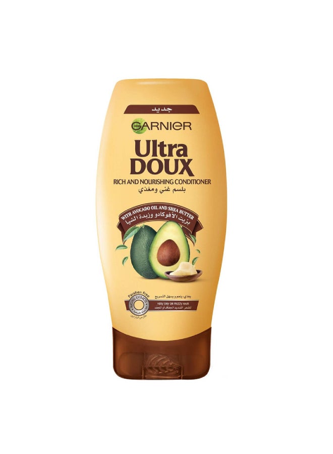 Garnier - Ultra Doux Avocado Oil And Shea Butter Nourishing Conditioner White 400ml - Image 1