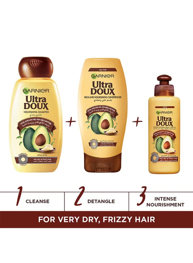 Garnier - Ultra Doux Avocado Oil And Shea Butter Nourishing Conditioner White 400ml - Image 1