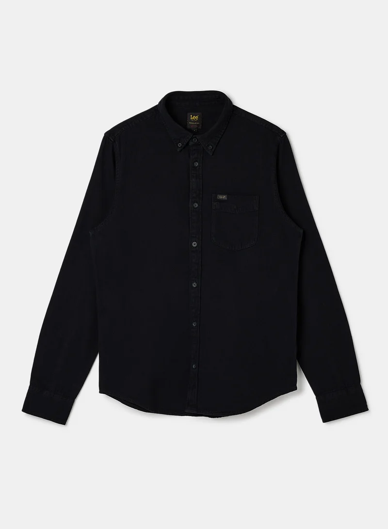 لي Lee Button Down Black