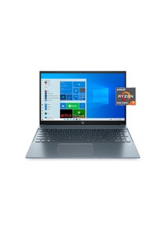 Pavilion 15-eh1070wm (Upgraded Version) Laptop With 15.6-Inch Full HD Display,AMD Ryzen 7 5700U Proceeser/8GB RAM/512G SSD/Intel UHD Graphics/Windows 10 English solid