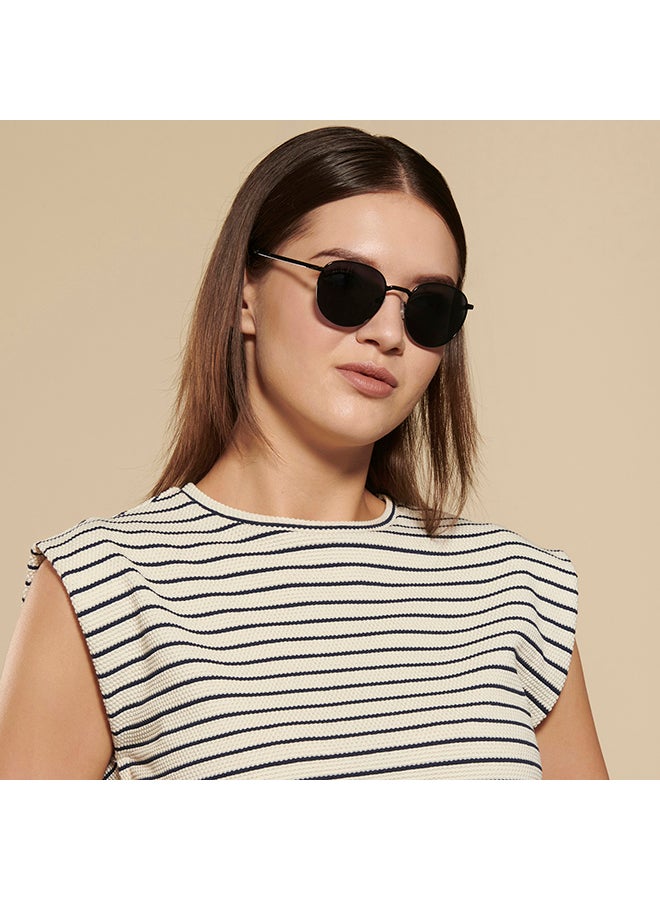 VINCENT CHASE Vintage By Lenskart Full Rim Round Polarized & UV Protected Sunglasses For Men & Women - VC S14084  - Image 4