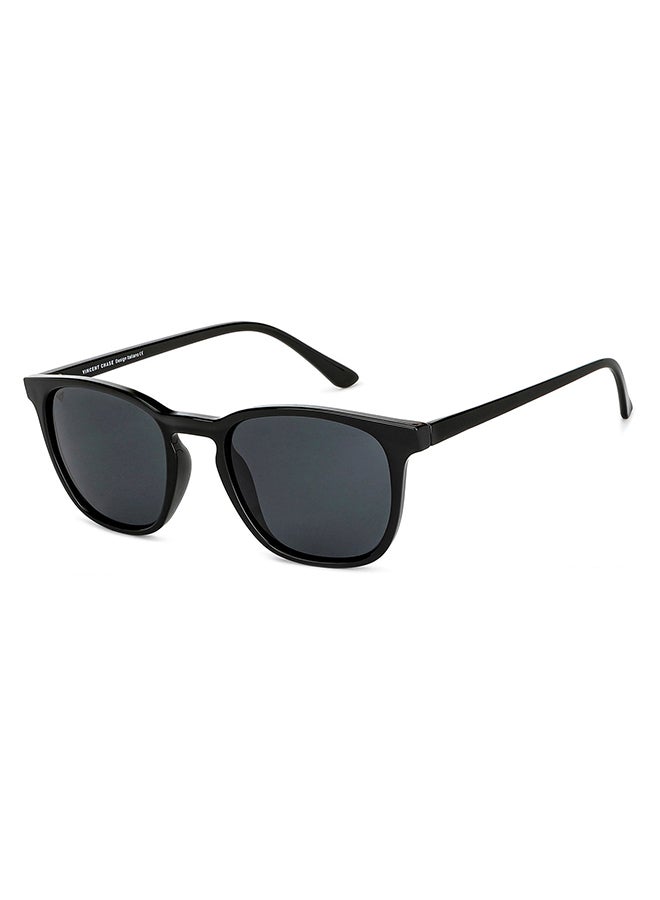 VINCENT CHASE Vincent Chase By Lenskart | Grey Black Full Rim Square Stylish Sunglasses | Polarized and UV Protected | For Men and Women | Large | VC S14090  - Image 2