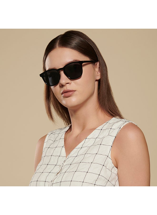 VINCENT CHASE Vincent Chase By Lenskart | Grey Black Full Rim Square Stylish Sunglasses | Polarized and UV Protected | For Men and Women | Large | VC S14090  - Image 4