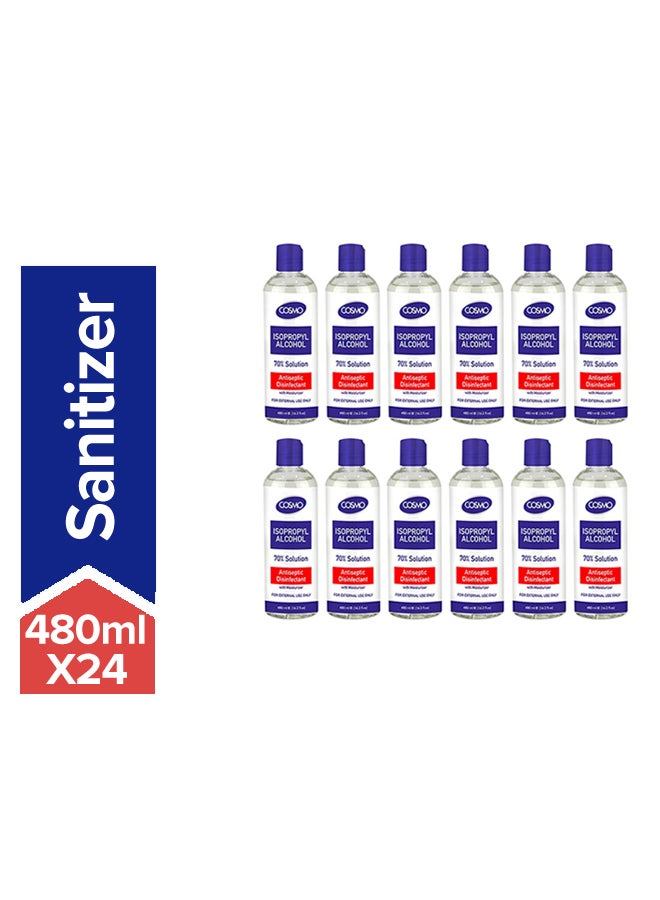 COSMO Antiseptic Solution Liquid Pack Of 12 Multicolour 480ml  - Image 1