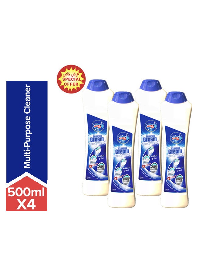 CLEAN UP Pack Of 4 Scouring Cream White 500x4.04ml - Image 1