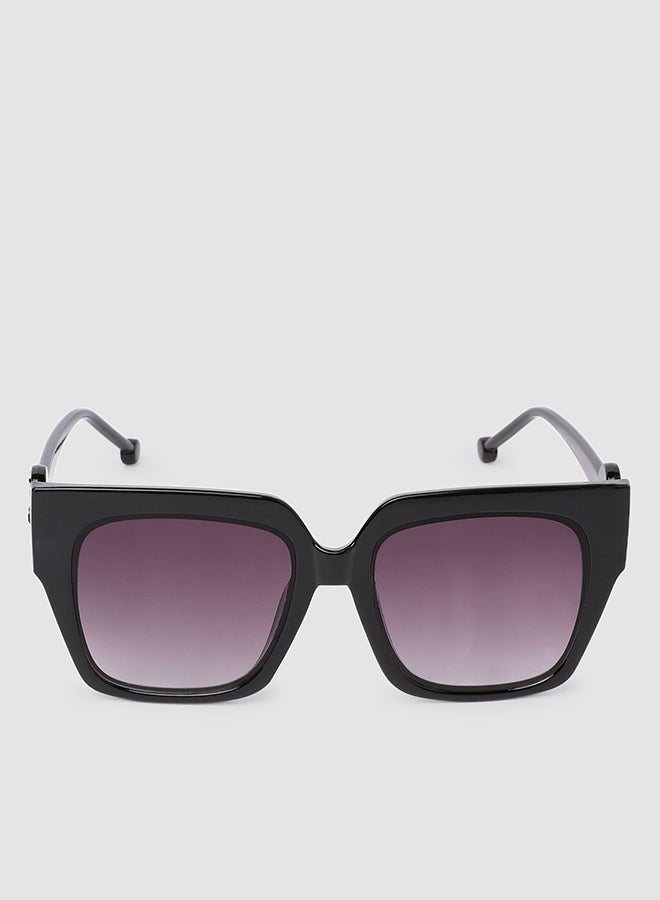 Women's Sunglass With Durable Frame Lens Color Purple Frame Color Black - Image 1