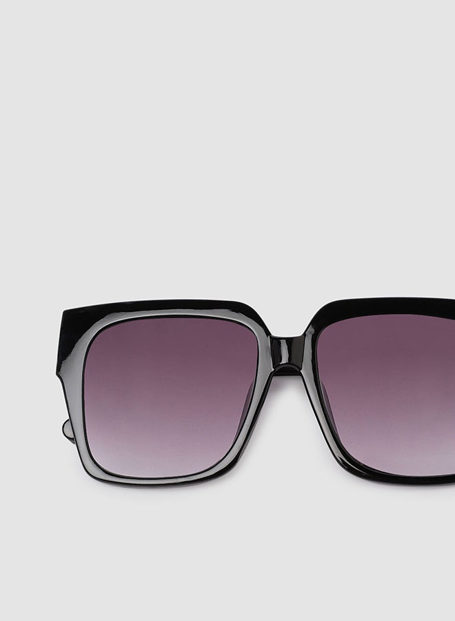 Women's Sunglass With Durable Frame Lens Color Purple Frame Color Black - Image 4