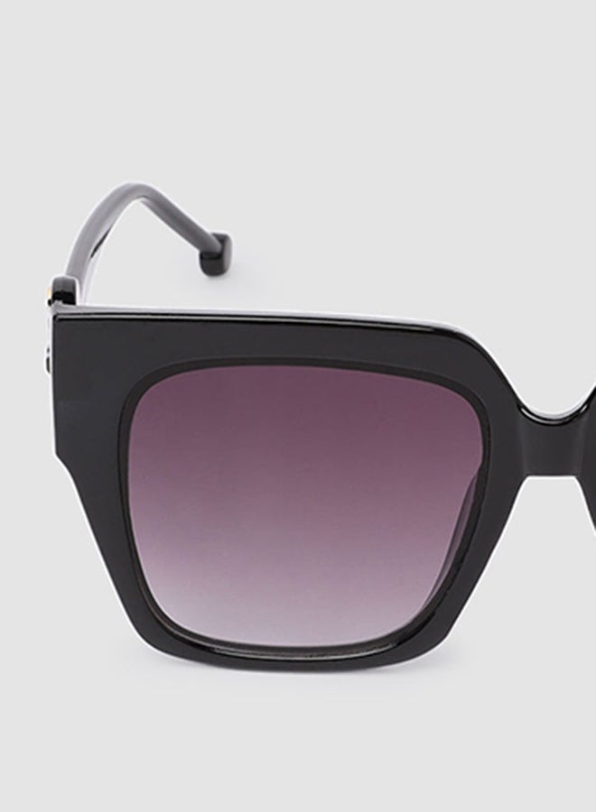 Women's Sunglass With Durable Frame Lens Color Purple Frame Color Black - Image 5