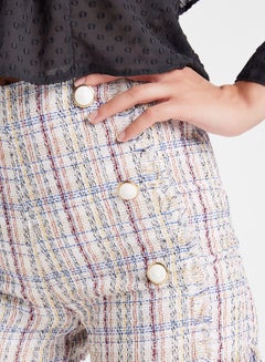 Button Detailed Shorts Ecru - v1659078067/N38557974V_4