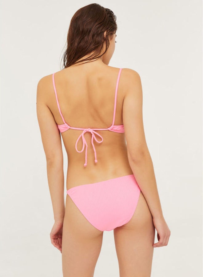 Ardene Microfiber Bandeau Swim Top Pink  - Image 2
