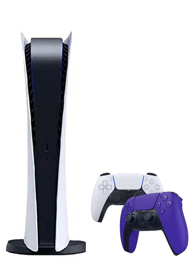Sony PlayStation 5 Digital Edition Console With Extra Purple Controller - Image 1