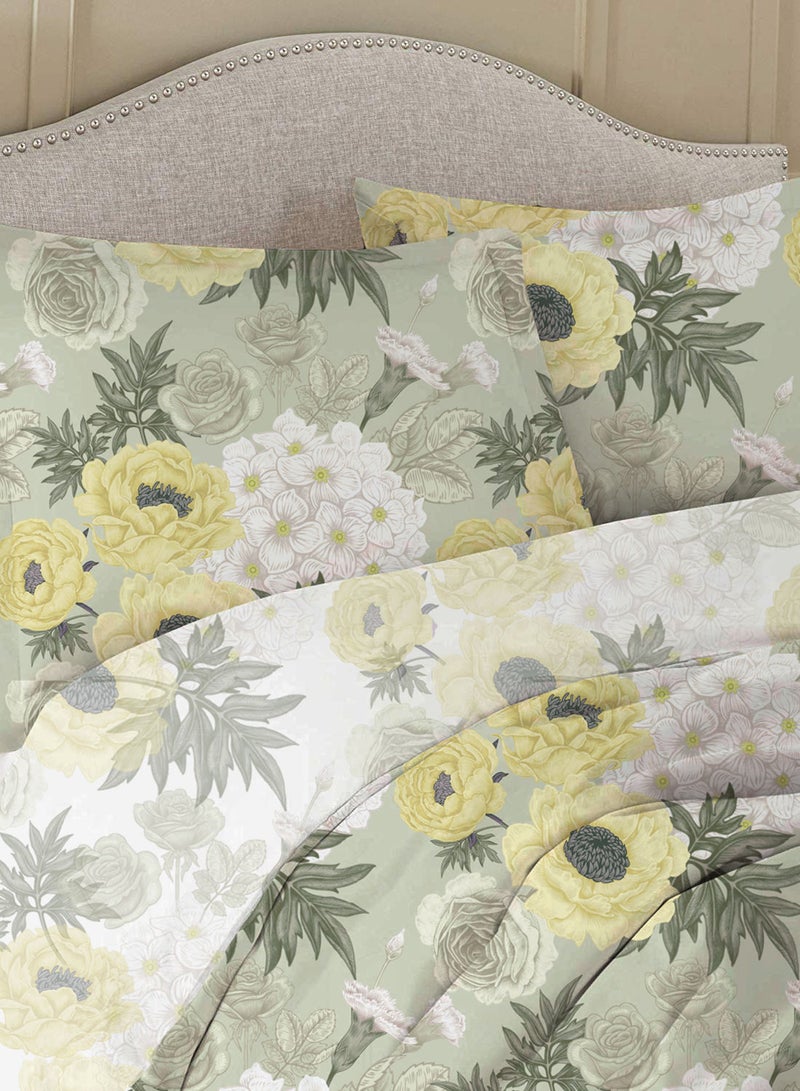 Noon East Comforter Set With Pillow Cover 50X75 Cm, Comforter 200X240 Cm - For Queen Size Mattress - Light Yellow 100% Cotton Sleep Well Lightweight And Warm Bed Linen Light Yellow Queen  - Image 3