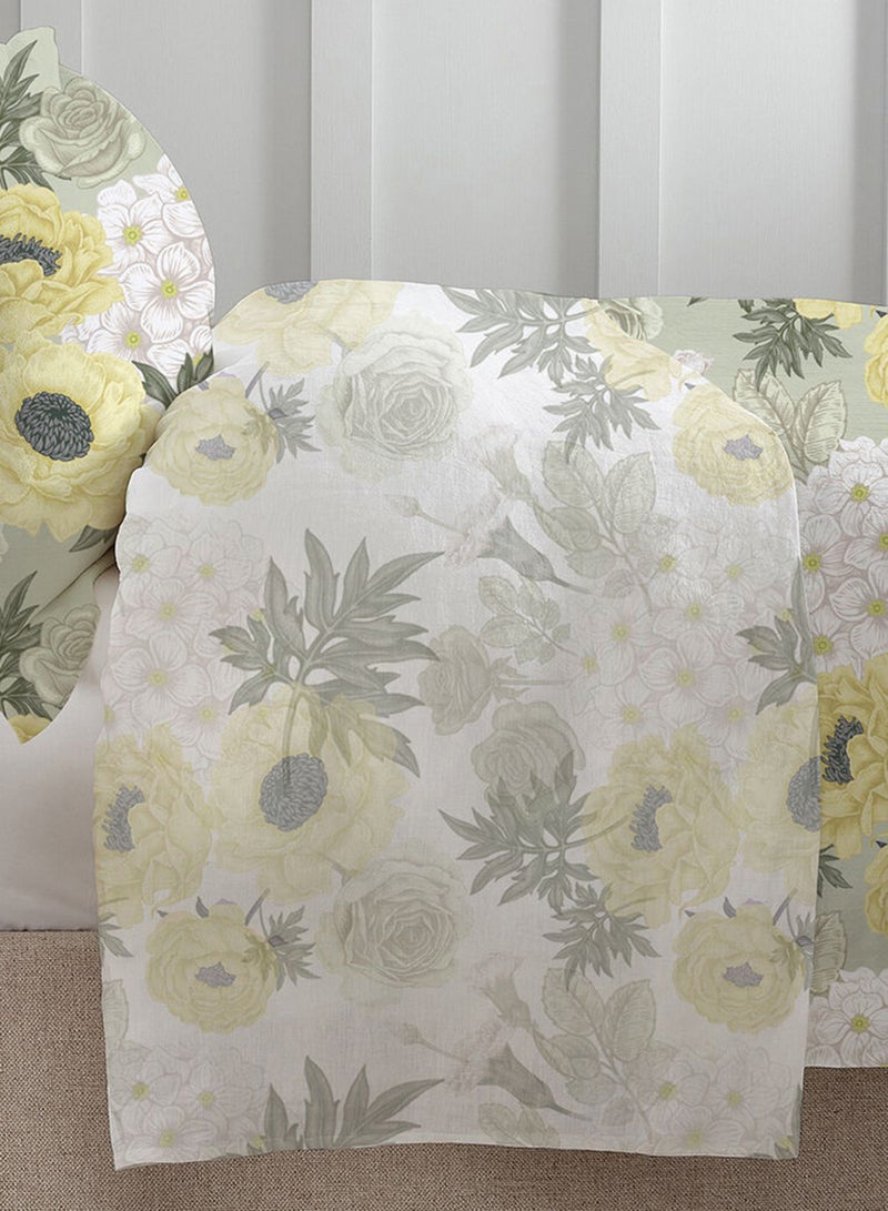 Noon East Comforter Set With Pillow Cover 50X75 Cm, Comforter 200X240 Cm - For Queen Size Mattress - Light Yellow 100% Cotton Sleep Well Lightweight And Warm Bed Linen Light Yellow Queen  - Image 5