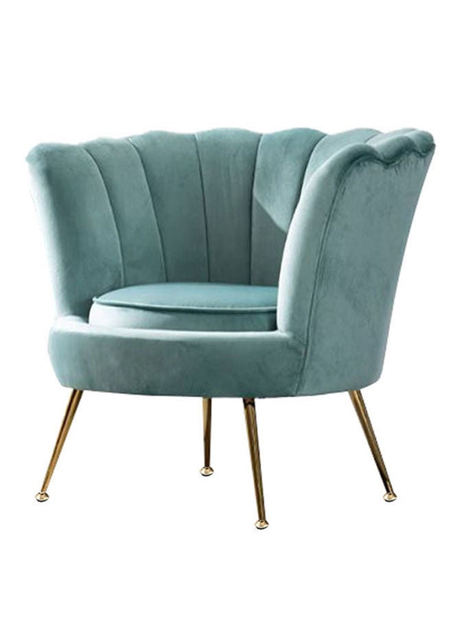 ebb & flow - Armchair Luxurious - Upholstered Fabric Light Aqua Blue Couch Relaxing Sofa Light Aqua Blue - Image 1