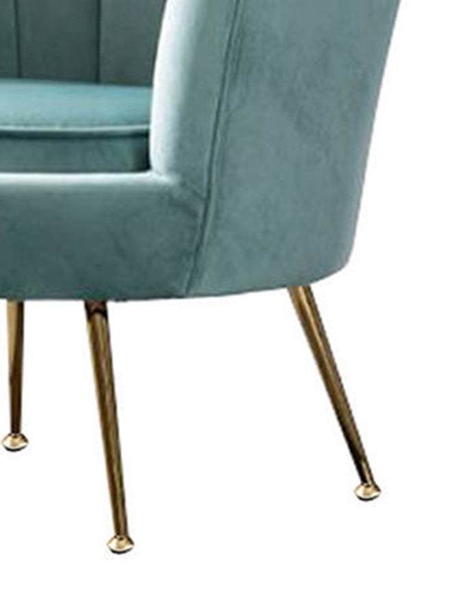 ebb & flow - Armchair Luxurious - Upholstered Fabric Light Aqua Blue Couch Relaxing Sofa Light Aqua Blue - Image 1