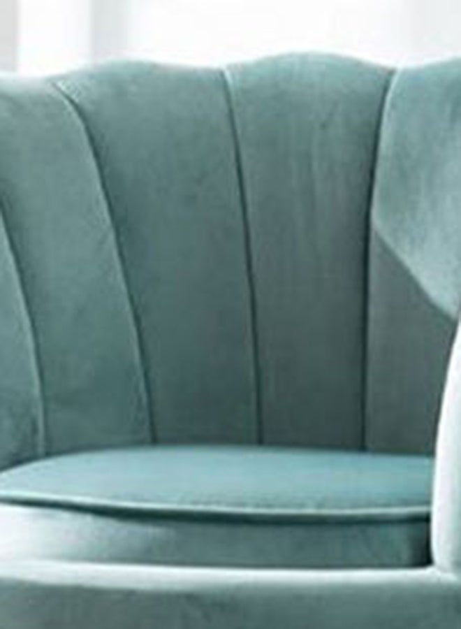 ebb & flow - Armchair Luxurious - Upholstered Fabric Light Aqua Blue Couch Relaxing Sofa Light Aqua Blue - Image 1