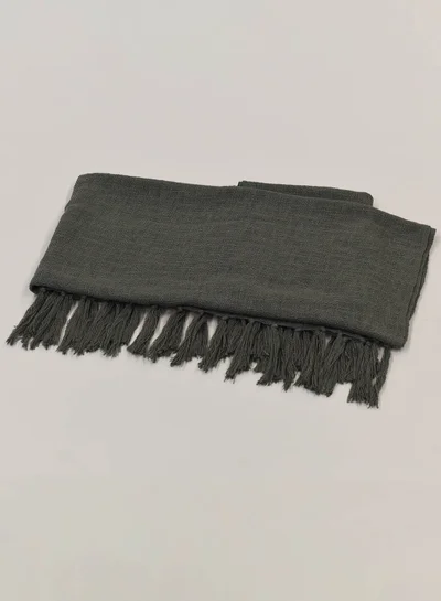 Noon East Lightweight Summer Blanket Queen Size 200 GSM Woven Texture All Season Blanket Bed And Sofa Throw Grey 150 x 200cm