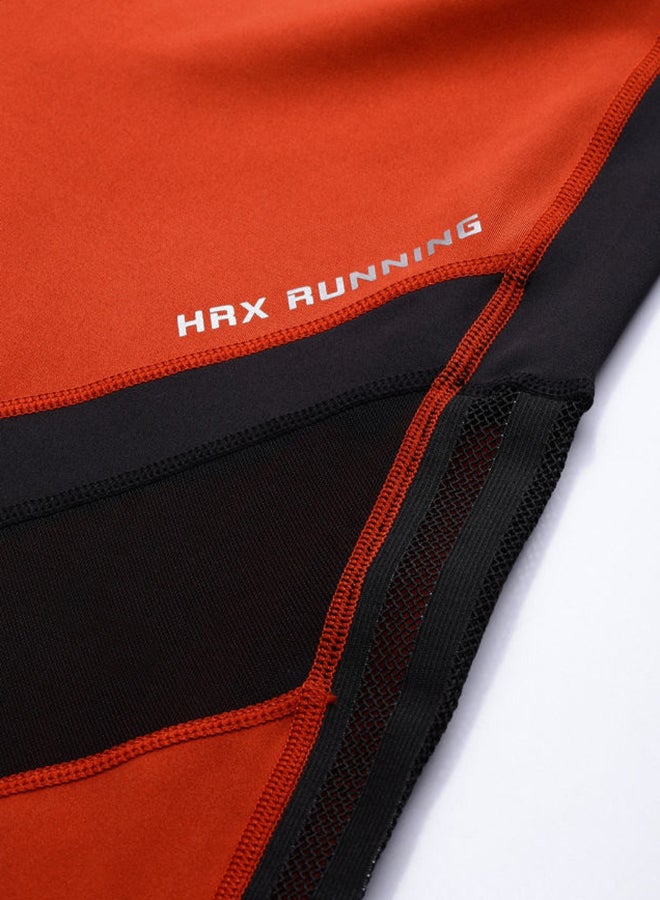 HRX by Hrithik Roshan - High-Rise Skinny Fit Tights Intense Rust, Jet Black - Image 1