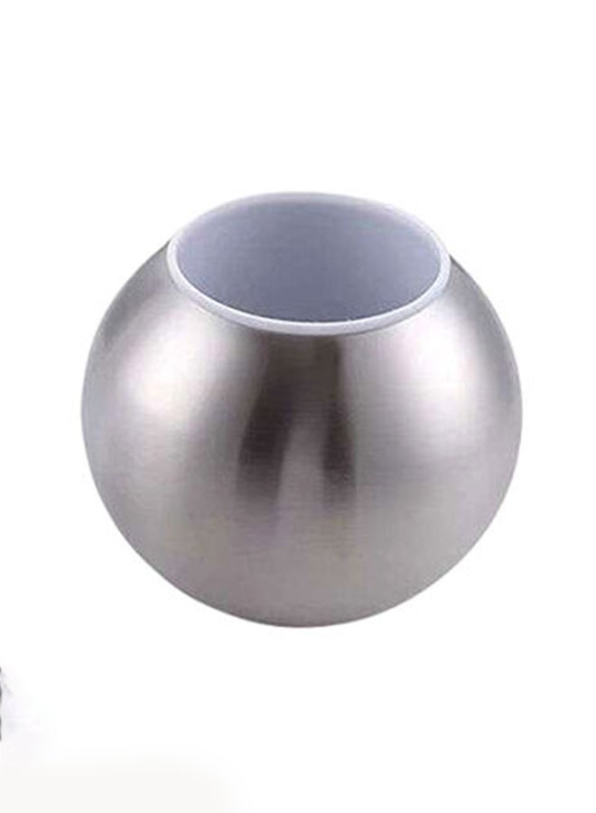 Amal Bathroom Accessories - Toilet Brush And Holder - Stainless Steel Round - Bath Kit (Round) Silver 11.5 x 14 x 35cm - Image 4