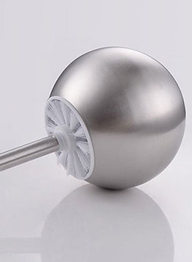 Amal Bathroom Accessories - Toilet Brush And Holder - Stainless Steel Round - Bath Kit (Round) Silver 11.5 x 14 x 35cm - Image 5