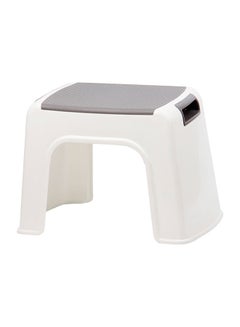 Oval Shaped Step Stool To Be Used For Varied Areas Of Home And Outside With An Anti Skid Top White 36 x 23 x 21cm