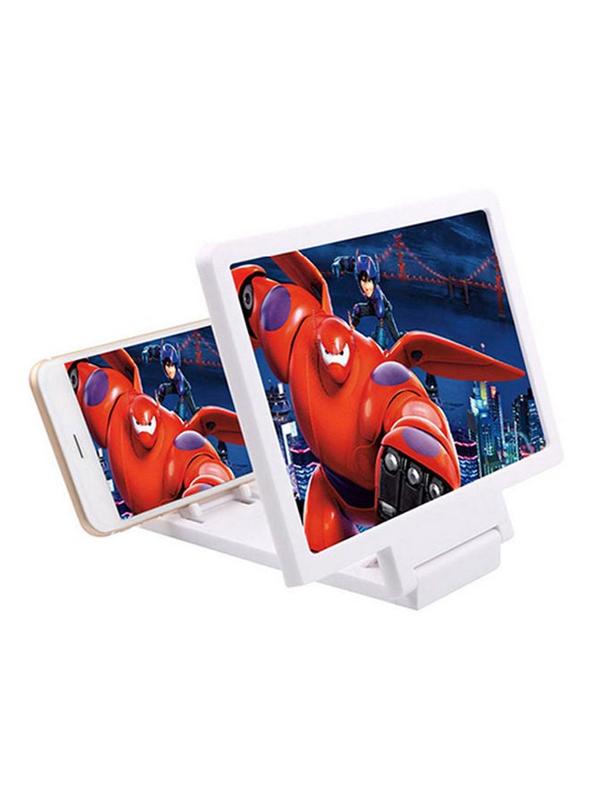Generic - 3D Screen Magnifier Stand Bracket For Mobile Phones White - Image 1
