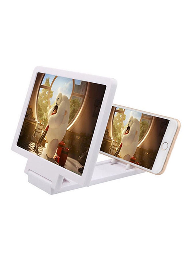 Generic - 3D Screen Magnifier Stand Bracket For Mobile Phones White - Image 1