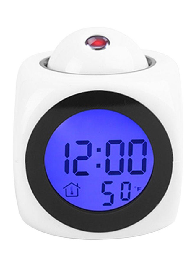 Generic - LCD Projection Digital Alarm Clock White - Image 1