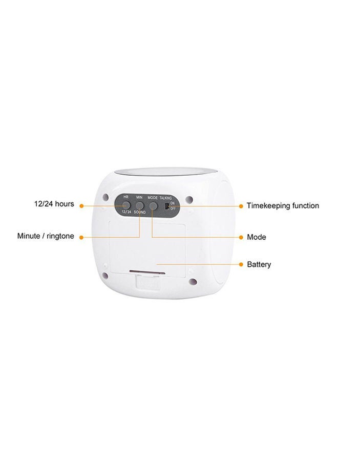 Generic - LCD Projection Digital Alarm Clock White - Image 1
