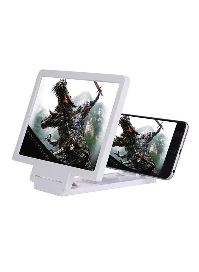 Generic - 3D Screen Magnifier Stand Bracket For Mobile Phones White - Image 1