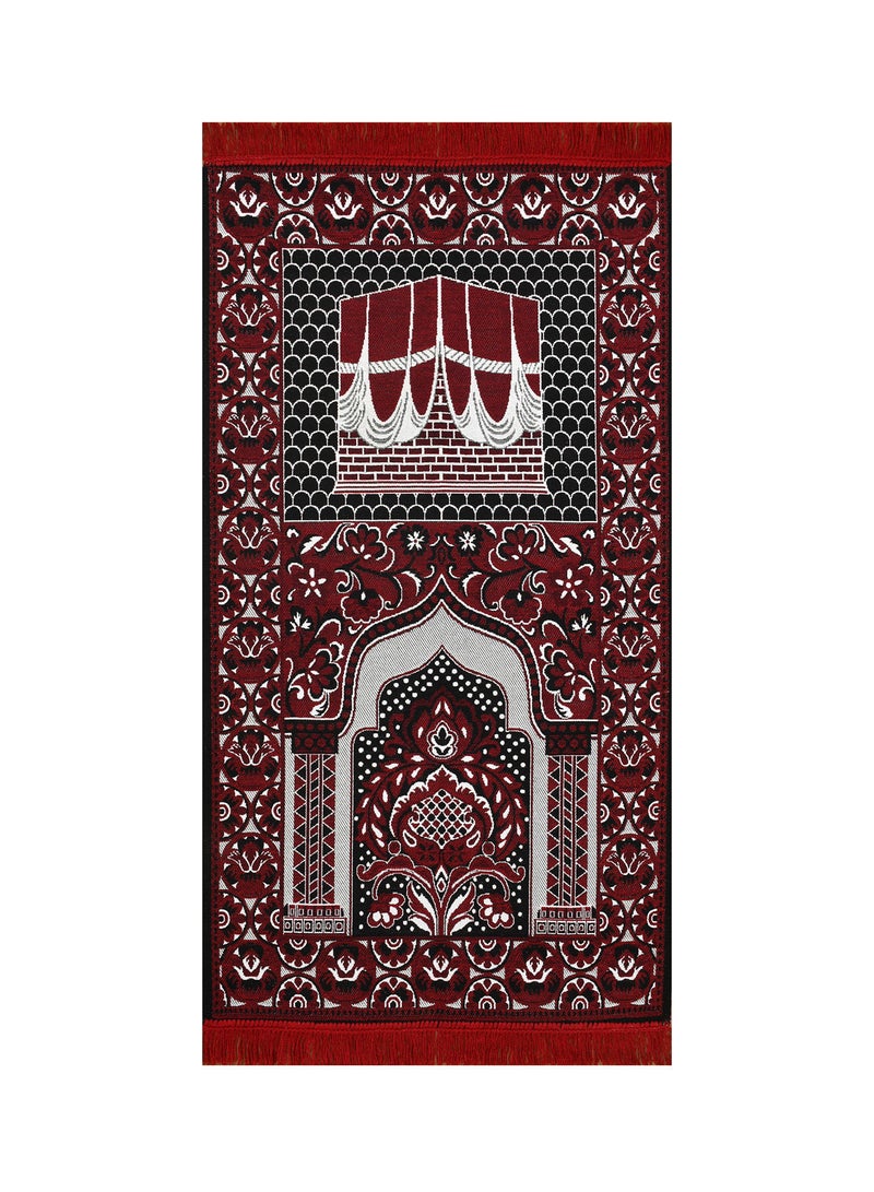 2-Piece Printed Foldable Prayer Mats Brown/Maroon 68 x 122cm