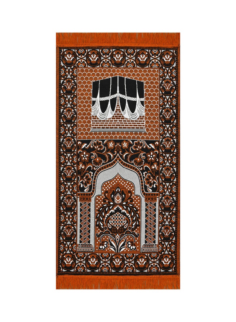 2-Piece Printed Foldable Prayer Mats Brown/Maroon 68 x 122cm