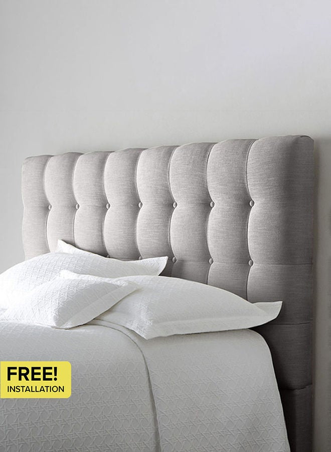 ebb & flow - Luxurious headboard for King Size Bed - Cassie Collection - Light Grey Color - Size King - Luxurious Home Light Grey King - Image 1