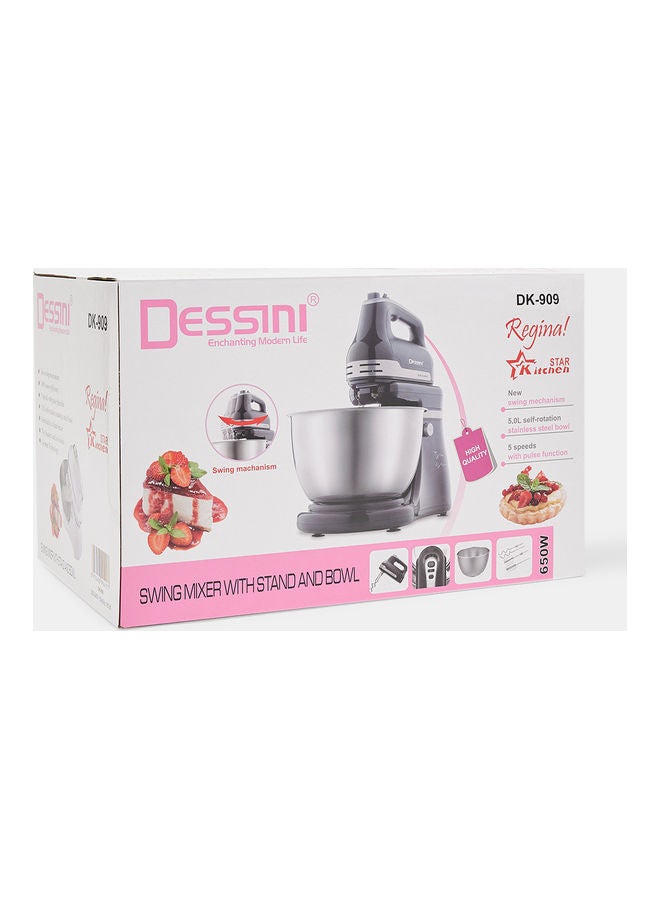 DESSINI - Swing Mixer with Stand and Bowl 5 L 650 W DK909white white/silver - Image 1